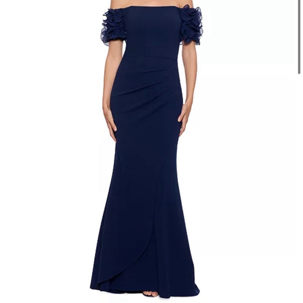 Navy floor length gown